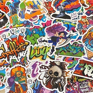 10/25/50pcs Retro Rock Roll Music Stickers Graffiti for Guitar