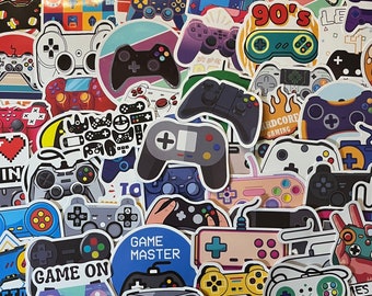 5-20 Pack Video Gaming, Games, Controller Stickers for Laptops, Skateboards, Phones, Rewards, Water Bottles, Bikes, Luggage, Travel