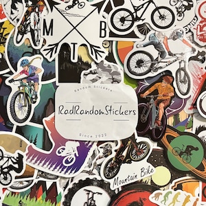 Mountainbike Themen Aufkleber für Laptops, Skateboards, Handys, Belohnungen, Wasserflaschen, Fahrräder, Gepäck, Reisen