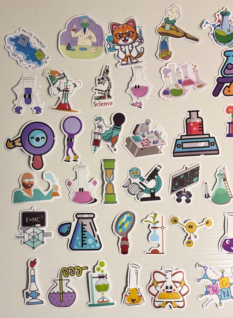 Lab Cap Sticker Science Stickers, Cute Lab Decals for Planners, Journals - Etsy