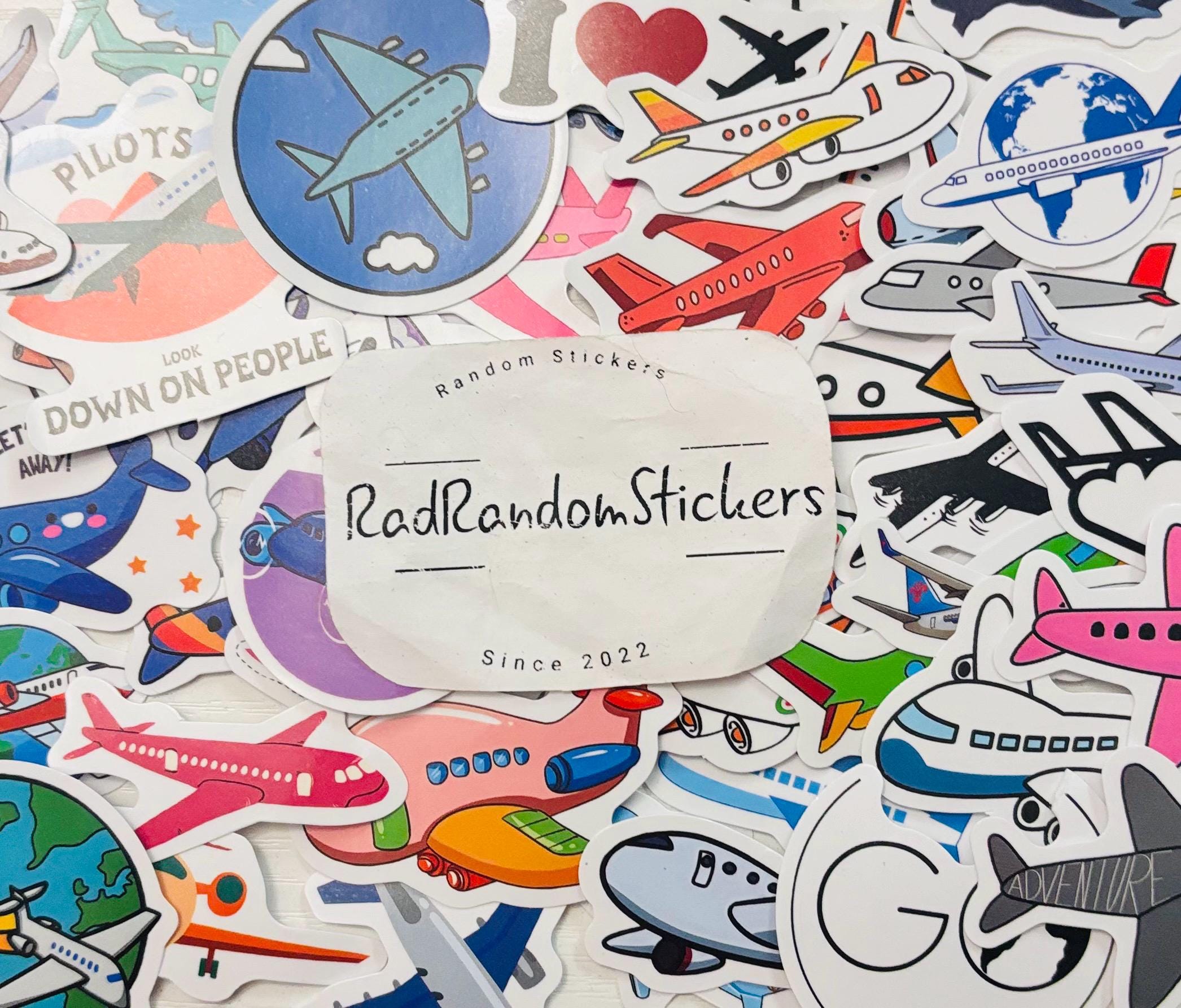 Airplane Sticker Post Airplane Stickers, Jet Decals for Planners, Rewards, Party (10, 20, or ...