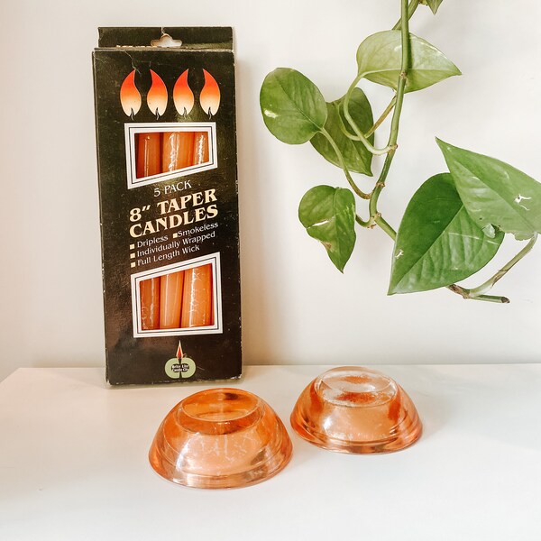 Orange Candle Holder Etsy