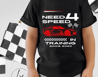 Need Four Speed Toddler Shirt, Race Car Shirt, 4th  Birthday Car Race Birthday Shirt, Cars 4th Birthday Tshirt, Toddler Car Birthday Gift