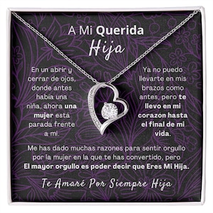Regalo para Hija, Regalo de Graduacion, verjaardagscadeau van moeder, Regalo para Quinceanera, Cumpleanos, cadeau voor dochter in het Spaans