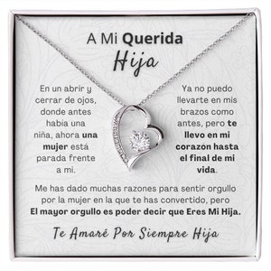 Regalo para Hija, Regalo de Graduacion, Birthday Gift From Mom, Regalo de 15 años, Quinceanera Cumpleanos Gift, Gift for Daughter in Spanish