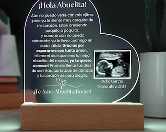 Spanische Schwangerschaftsankündigung für Abuelo als Geschenk, neuer Opa Oma Geschenke, Geschenk vom Baby für Abuelo, Abuelitos Geschenke Schwangerschaft offenbaren