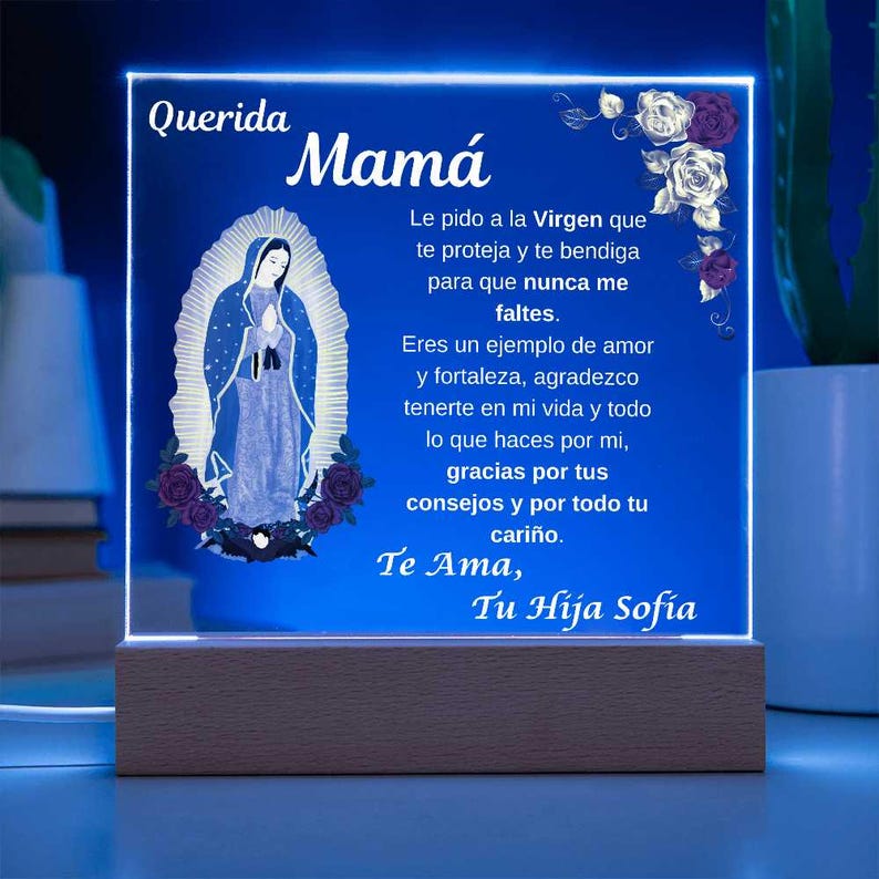 Regalo para Mama, Dia de las Madres, Gift for Mom in Spanish, Virgen de Guadalupe, Mothers Day Gift