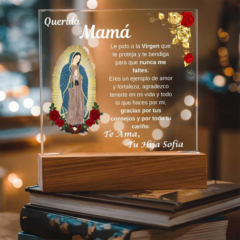 Regalo para Mama, Dia de las Madres, Gift for Mom in Spanish, Virgen de Guadalupe, Mothers Day Gift