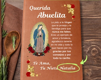 Gift for Abuelita in Spanish, Abuela Gift in Spanish, Regalo para Abuela Cumpleaños, Virgen de Guadalupe Gift, Cumpleanos Abuela, Recetas