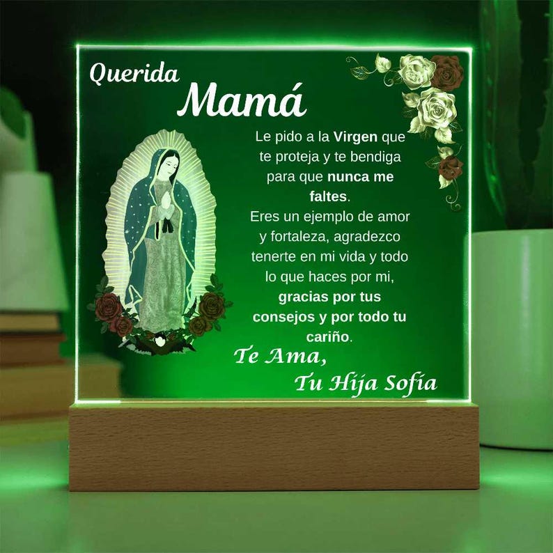 Regalo para Mama, Dia de las Madres, Gift for Mom in Spanish, Virgen de Guadalupe, Mothers Day Gift