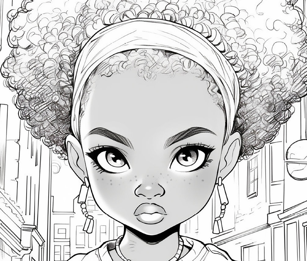 Various Black Kids Coloring Pages Vol 1. 15 Pages - Etsy