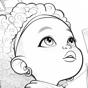 Various Black Kids Coloring Pages Vol 1. 15 Pages - Etsy