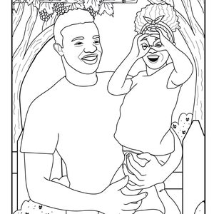 Beautiful Black Family Coloring Pages - Etsy