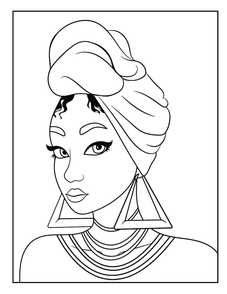 Black Girl Magic Coloring Pages Etsy