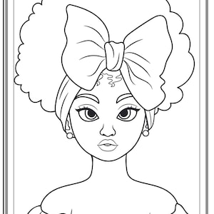 Beautiful Black Girl Coloring Pages