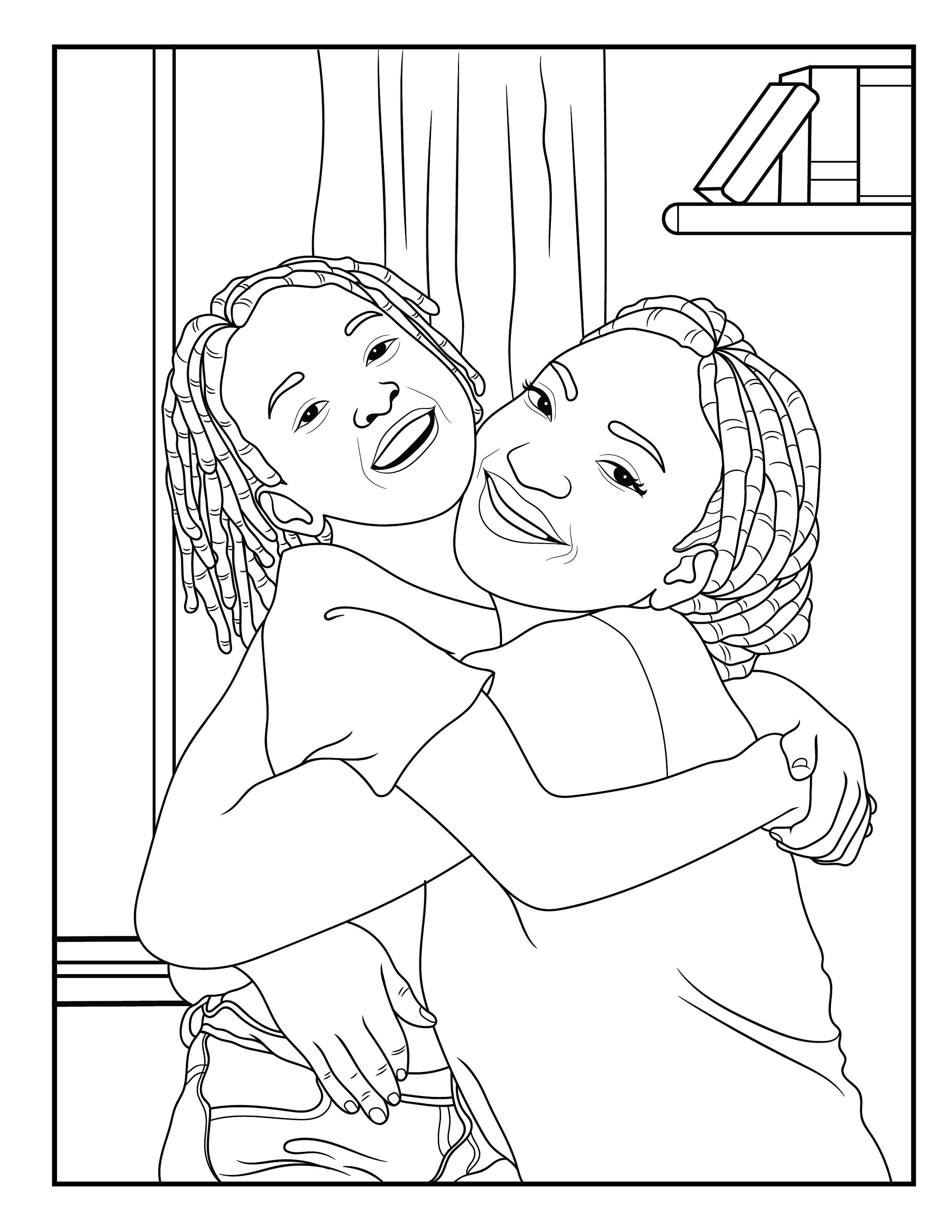 African American Family Coloring - Il Fullxfull.4776857760 9dd1 