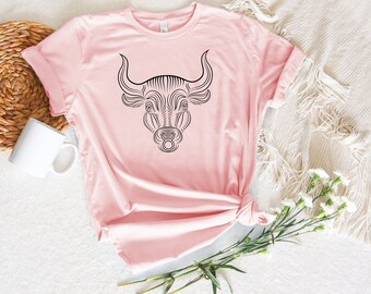 T-Shirt Sternzeichen Stier | Astrologie-Shirt | Sternzeichen Geschenk | Stier Stier | weiches, gemütliches T-Shirt | Sternzeichen Geschenk für Sie | Stier Geschenk