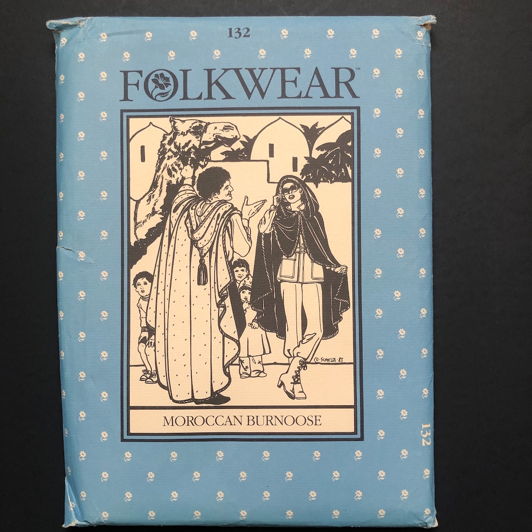 folkwear-moroccan-burnoose-cape-132-pattern-vintage-1982-cloak-with