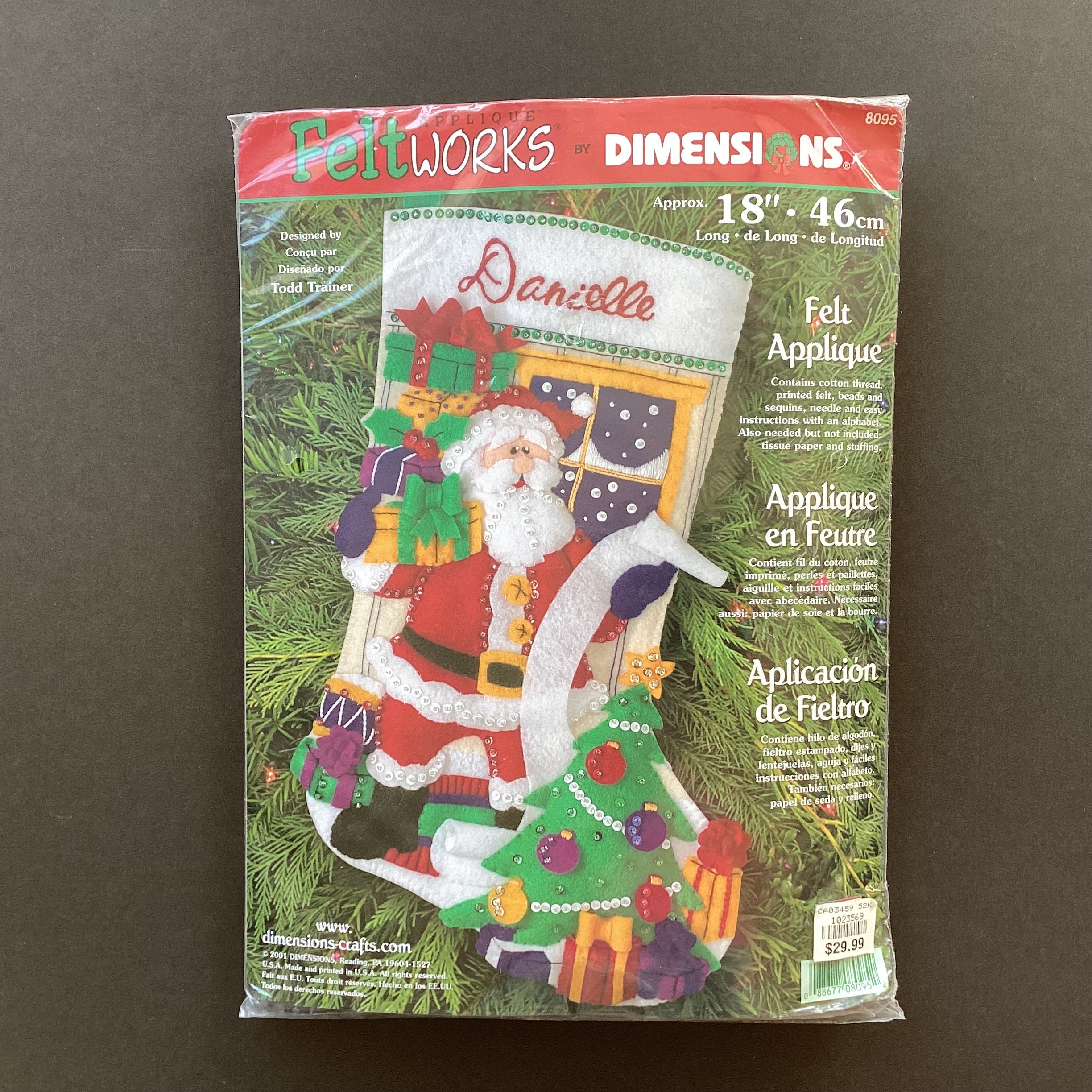 Dimensions Cross Stitch Christmas Stocking Kits Santa Stack-Up Stocking 16  Rare