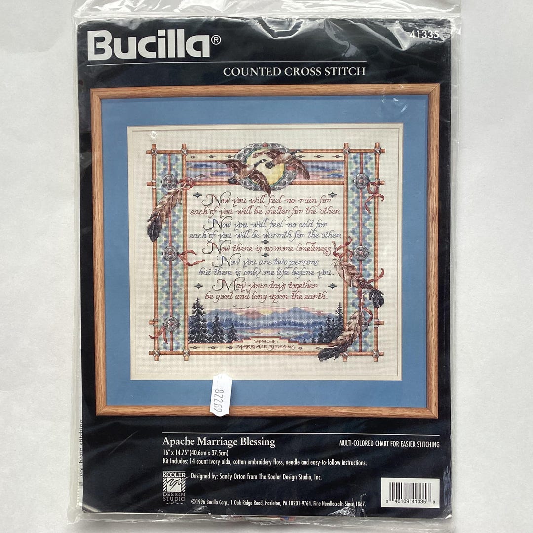 Bucilla Apache Marriage Blessing Cross Stitch Kit, 1996 Sealed #41335 ...