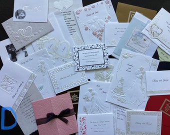 Wedding Invitation samples for crafts mixed media collage married ephemera junk journal