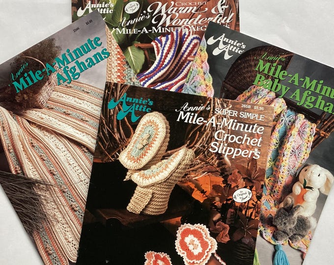 Lot De 4 Accessoires En Toile Plastique Annie's Attic - 1993, Motif Mode