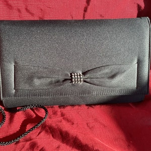 Evening bag, Strass, crystal pearls & ruthenium-finish metal