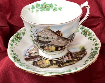 Royal Albert Tea Cup & Saucer, Londonderry Air, Danny Boy, England British Songs Series vintage 1960s Irish folk song, fine bone china