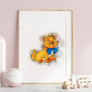 Aristocats prints, The Aristocats, Aristocats, Marie Aristocats ,  Aristocats  printable wall art, Aristocats nursery decor, Toulouse