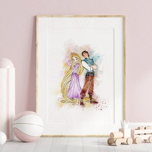 Rapunzel poster, Tangled poster, Rapunzel nursery prints, Rapunzel printable wall art, tangled nursery print, tangled printable wall, flynn