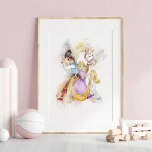 Rapunzel poster, Tangled poster, Rapunzel nursery prints, Rapunzel printable wall art, tangled nursery print, tangled printable wall, flynn