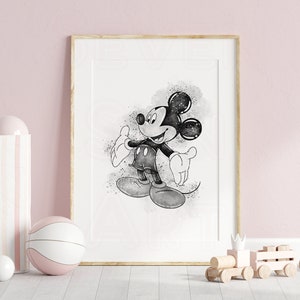 mickey mouse art, mickey wall art, mickey mouse art, mickey nursery decor, mickey mouse wall art, nursery wall art, nursery decor, wall art