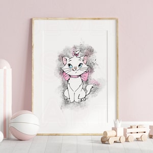 Aristocats prints, The Aristocats, Aristocats, Marie Aristocats ,  Aristocats  printable wall art, Aristocats nursery decor, nursery prints