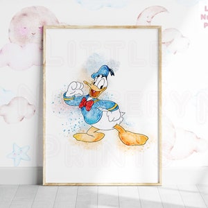 donald duck wall art, donald duck art, mickey nursery decor, mickey mouse wall art, nursery wall art, nursery decor, wall art, donald art