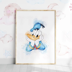 donald duck wall art, donald duck art, mickey nursery decor, mickey mouse wall art, nursery wall art, nursery decor, wall art, donald art