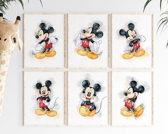 mickey mouse art, mickey wall art, mickey mouse art, mickey nursery decor, mickey mouse wall art, nursery wall art, nursery decor, wall art