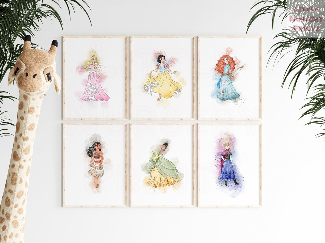 Princess Wall Art, Princess Nursery, Princess Room Decor, Princess Wall