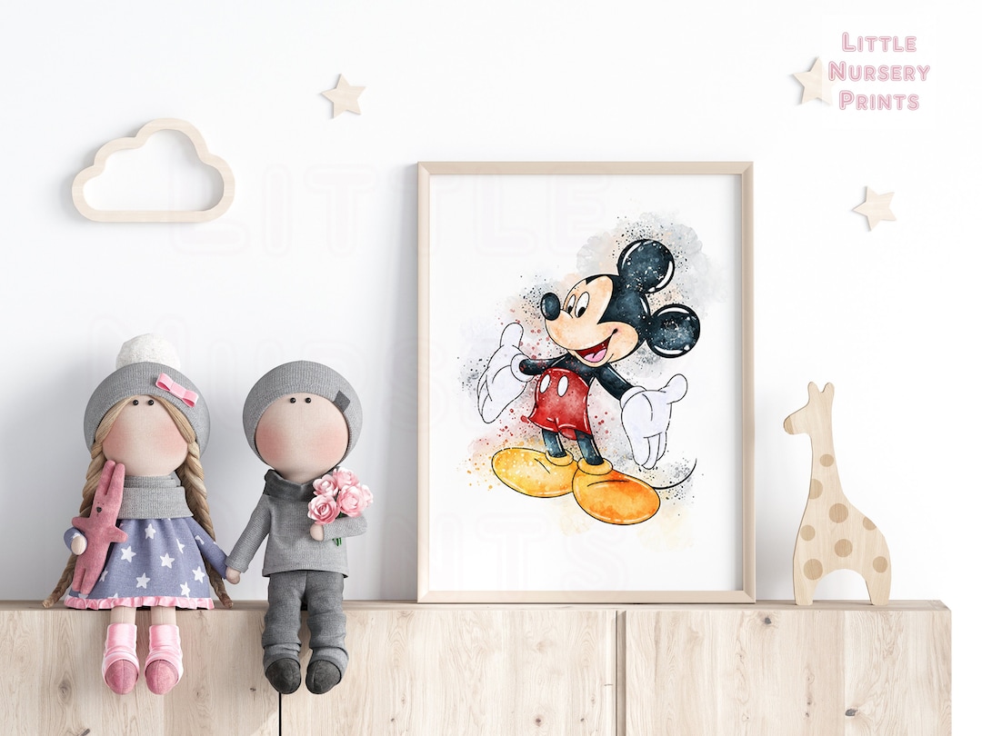 Mickey Mouse Art, Mickey Wall Art, Mickey Mouse Art, Mickey Nursery