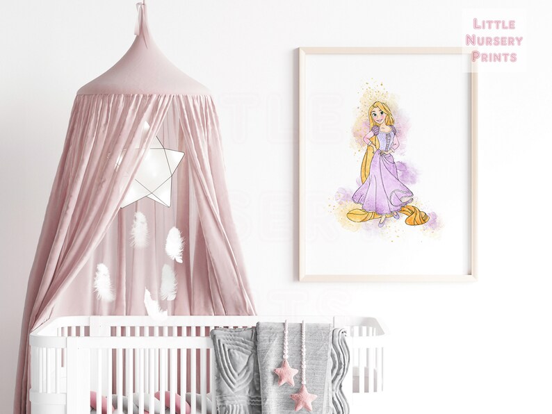 Princess Wall Art Princess Nursery Princess Room Decor Etsy