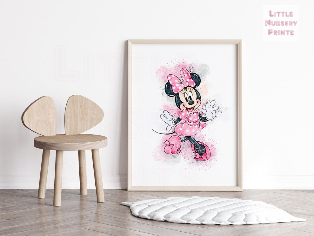 Minnie Mouse Wall Art, Minnie Mouse Nursery, Minnie Mouse Art, Nursery