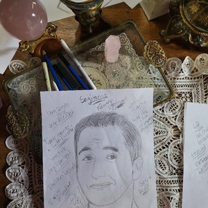 May include: A hand-drawn portrait of a person with the zodiac sign Sagittarius and the text "February 19th" written above the portrait. The text "Dank Binde" is written in the upper left corner of the page. The text "Want marriage + forthflxma" is written in the upper left corner of the page. The text "Gavel Kuck" is written in the upper left corner of the page. The text "Very Spiritual" is written in the upper left corner of the page. The text "Italian Decent" is written in the upper left corner of the page. The text "45,01/5" is written in the upper left corner of the page. The text "mojadar" is written in the upper left corner of the page. The text "bhiwang" is written in the upper left corner of the page. The text "Work" is written in the upper left corner of the page. The text "hock" is written in the upper left corner of the page. The text "laff" is written in the upper left corner of the page. The text "Give me a face with the most profound expression" is written in the upper right corner of the page. The text "Gift 165-17016" is written in the upper right corner of the page. The text "musak" is written in the upper right corner of the page. The text "Educated" is written in the upper right corner of the page. The text "European Decent" is written in the upper right corner of the page.