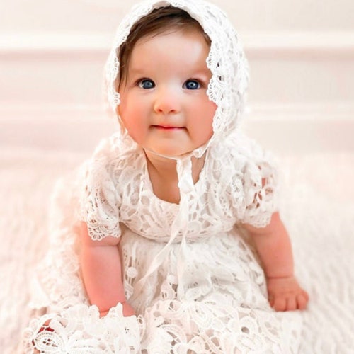 Baby Girls Lace Dress Baby Christening Gown Christening Etsy