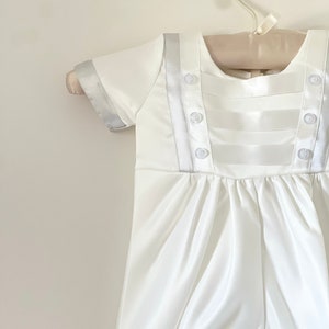 Baby Boys Baptism Romper, Boys Christening Romper with Hat, Baptism Christening Outfit Set Boys, Blessing Dedication Outfit for Boys Hat