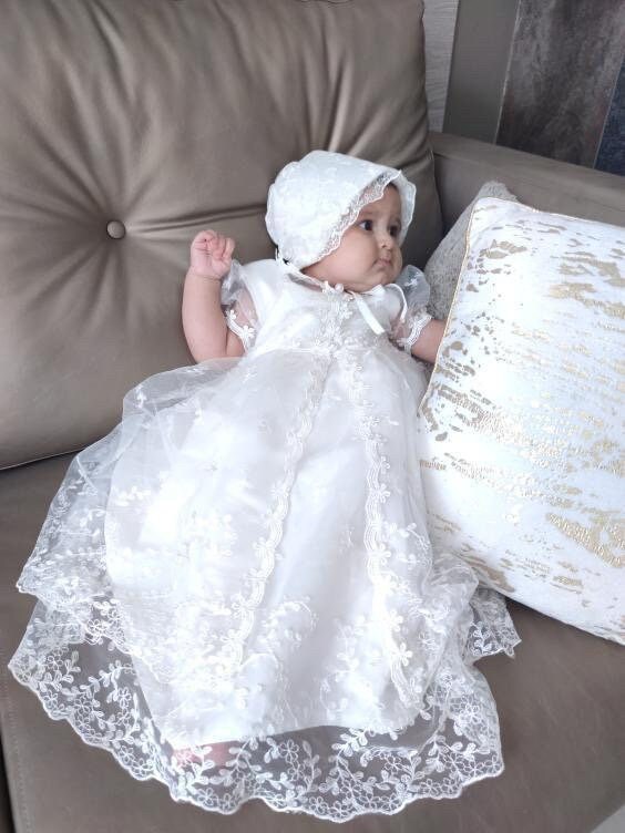 Baby Girls Baptism Dress Baby Girls Christening Gown Etsy