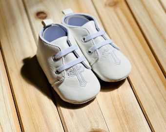 Baby Boys Cross Baptism Shoes, Boys Satin Baptism Shoes, Baby Boys Baptism Outfit, Boys Baptismal Shoes, Christening Shoes Boys Satin