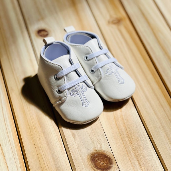 Baby Boys Cross Baptism Shoes, Boys Satin Baptism Shoes, Baby Boys Baptism Outfit, Boys Baptismal Shoes, Christening Shoes Boys Satin