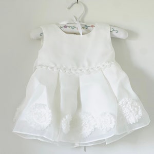 Baby Girls Baptism Dress, Baby Girls Christening Gown, Complete Baby Girls Sleeveless Baptism Dress, Girls Lace Dress