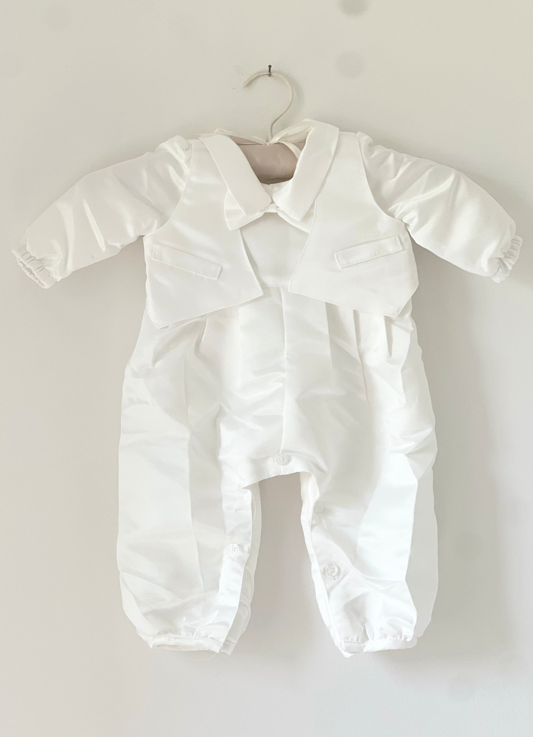 Baby Boys Baptism Romper, Boys Christening Romper With Hat, Baptism