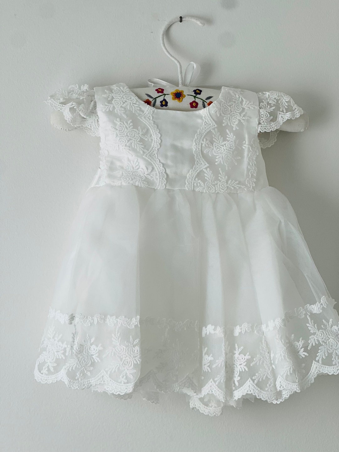 Baby Girls Baptism Dress, Baby Girls Christening Gown, Complete Baby