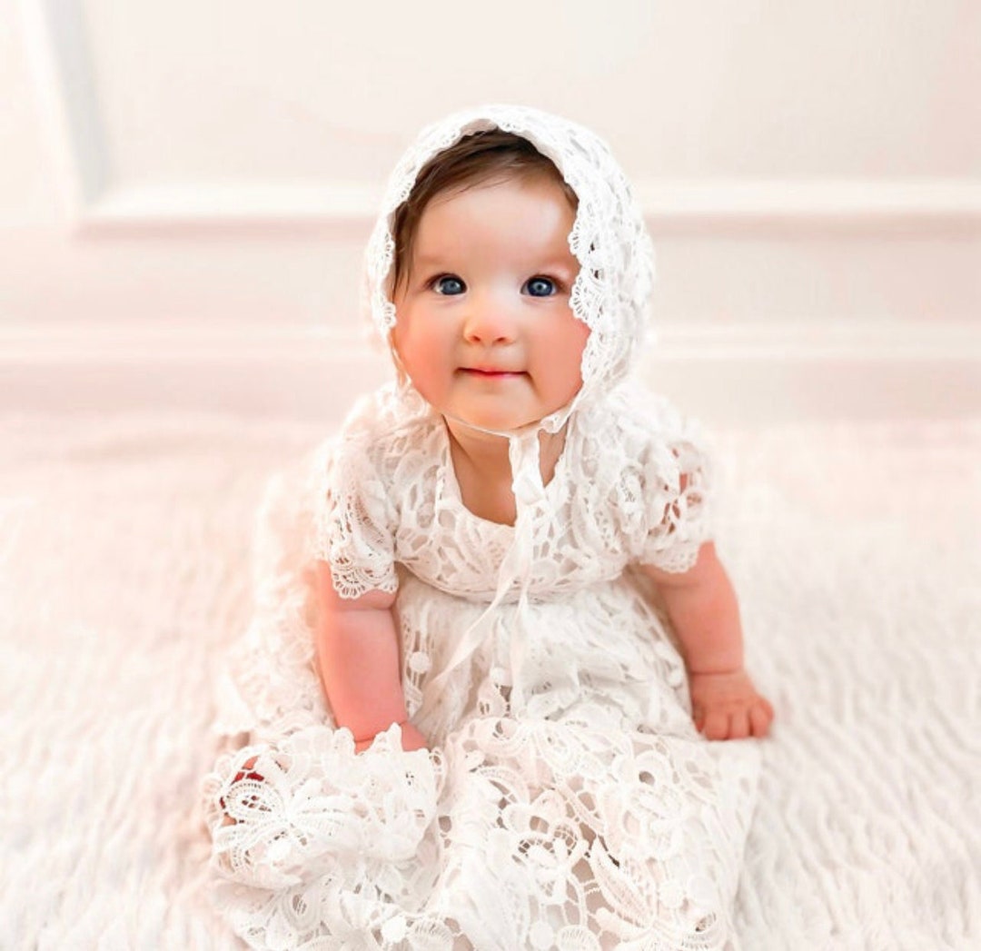 Baby Girls Lace Dress, Baby Christening Gown Christening Dress, Girls ...